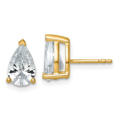 Lab Grown Diamond Pear Solitaire Earrings