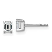 14K Gold Emerald-Cut Lab-Grown Diamond Stud Earrings