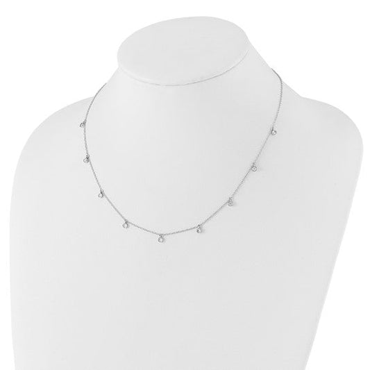 Lab Diamond 9 Station Necklace