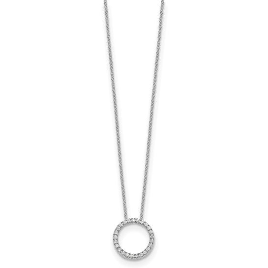 Lab Diamond Pendant Circle Necklace