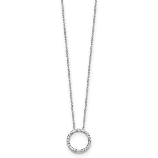 Lab Diamond Pendant Circle Necklace