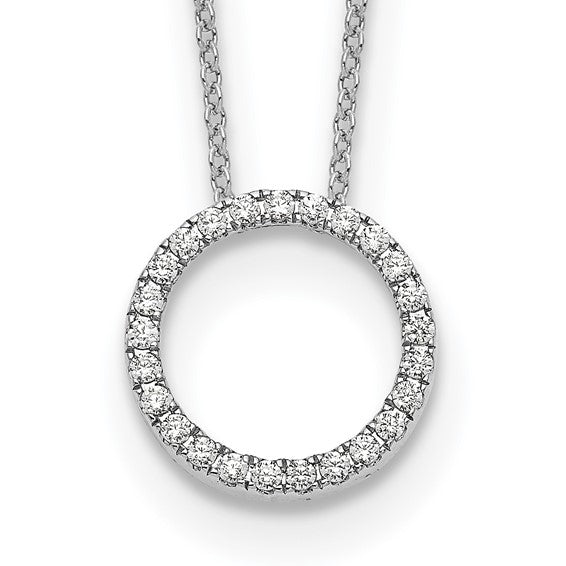 Lab Diamond Pendant Circle Necklace