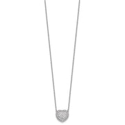 14K Gold Lab-Grown Diamond Heart Necklace, 0.75 ct