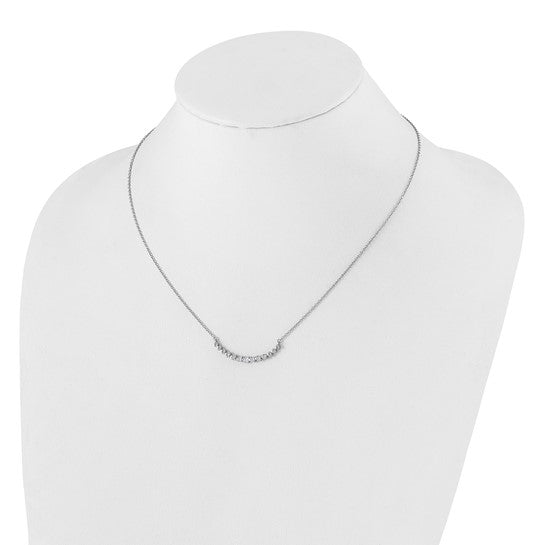 Diamond Curved Bar Necklace