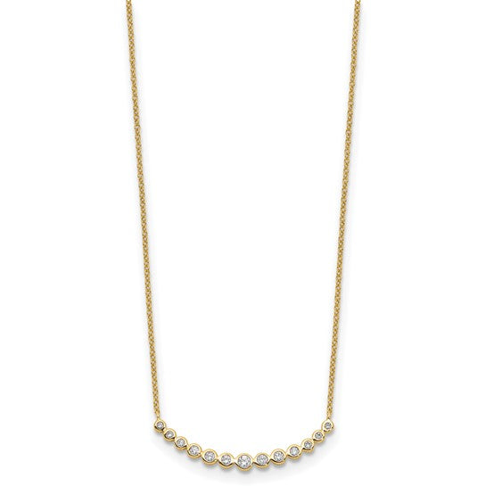 Diamond Curved Bar Necklace