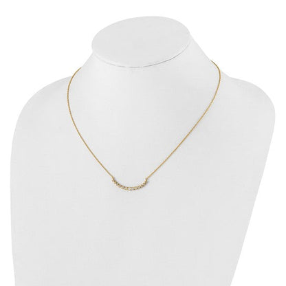 Diamond Curved Bar Necklace