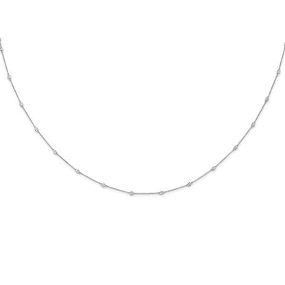 Lab Grown Diamond Station Cable Necklace 14k Gold