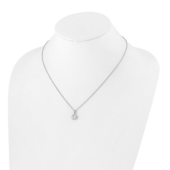 Lab Diamond Solitaire Slide Neckalce