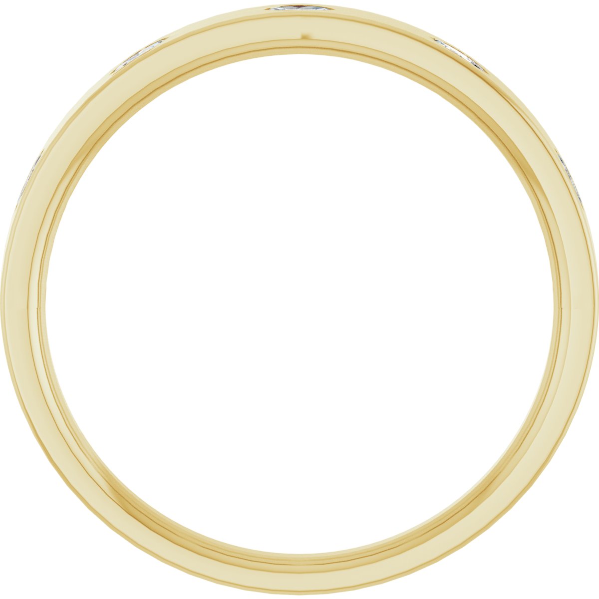 Marquise diamond anniversary band, 2.5 X 1.25 mm stone design, product rendering