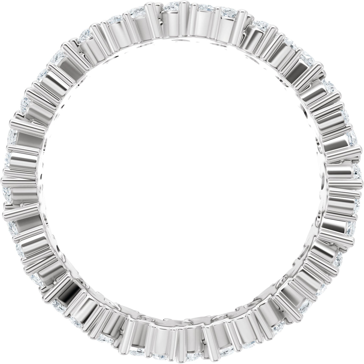 Pear diamond eternity band, 2.9 X 1.9 mm stone design, product rendering
