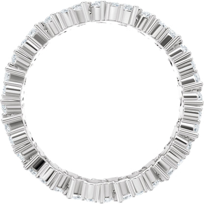 Pear diamond eternity band, 2.9 X 1.9 mm stone design, product rendering