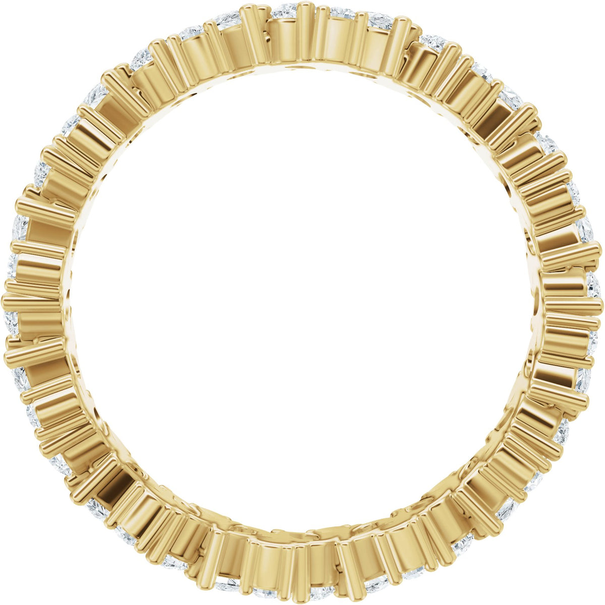 Pear diamond eternity band, 2.9 X 1.9 mm stone design, product rendering