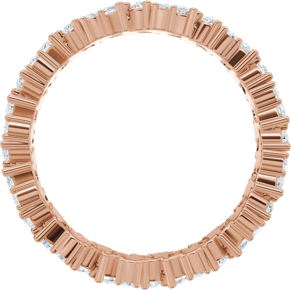 Pear diamond eternity band, 2.9 X 1.9 mm stone design, product rendering