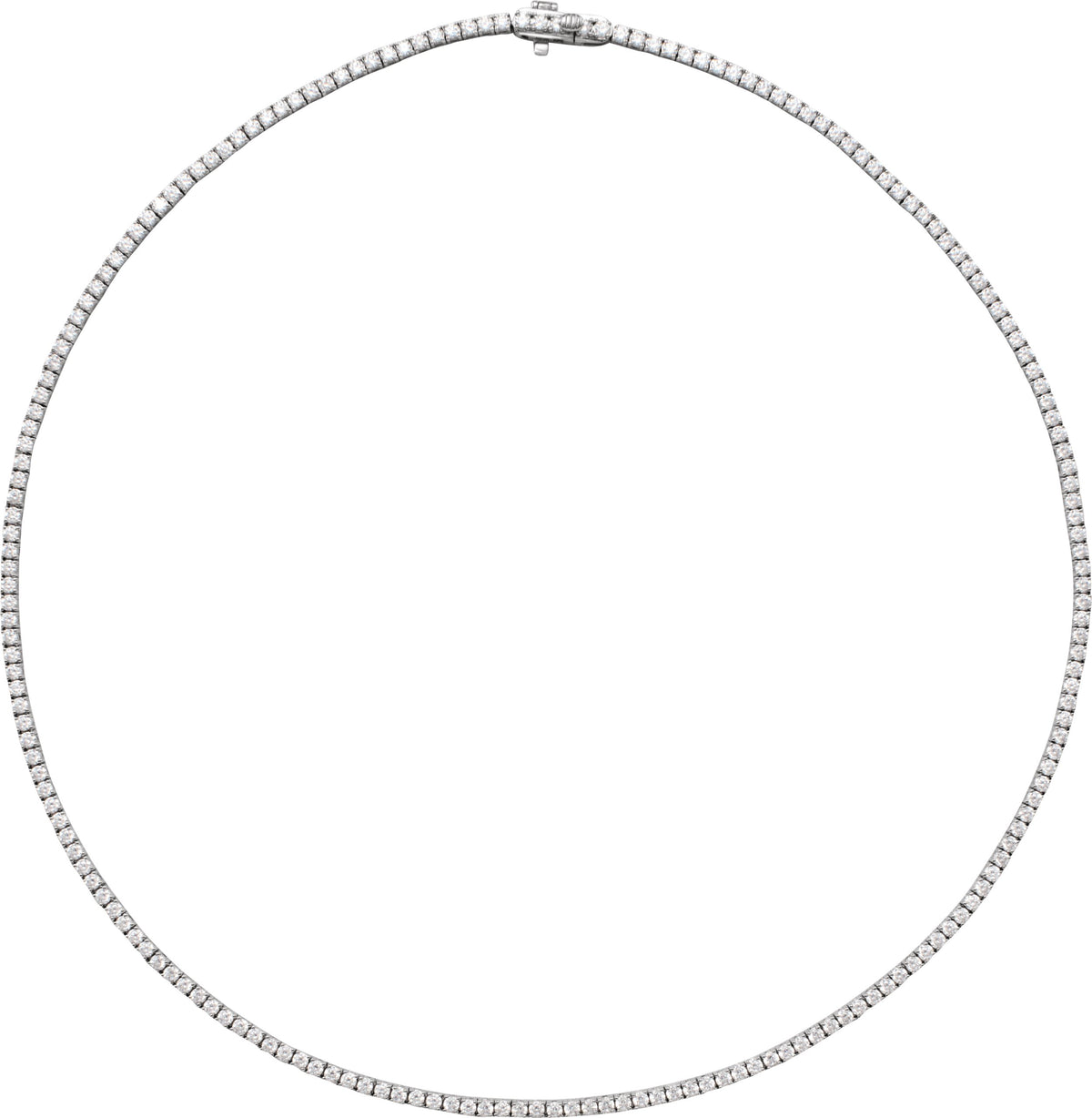 White metal diamond tennis necklace, supplier product image