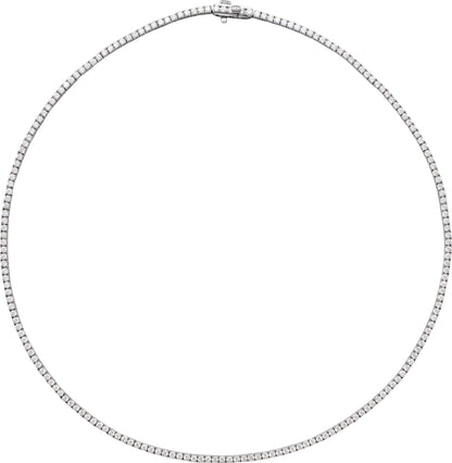 White metal diamond tennis necklace, supplier product image
