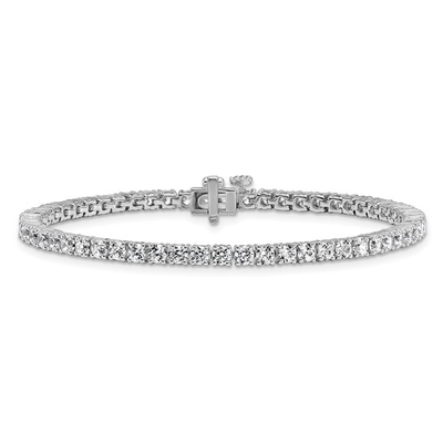 Grande lab-grown diamond tennis bracelet in white gold