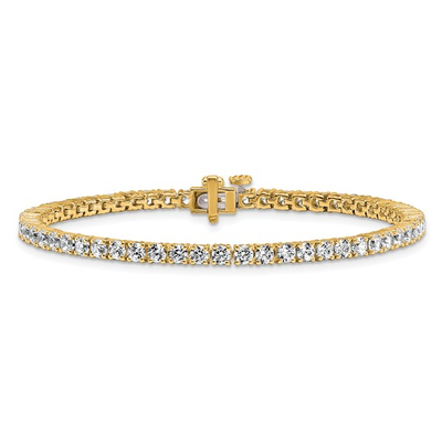 Grande lab-grown diamond tennis bracelet in yellow gold